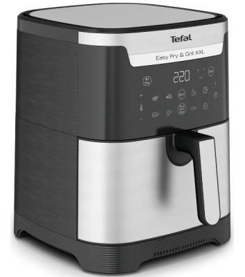 Аэрогриль Tefal Easy Fry & Grill XXL Inox EY801D15 черный, 1830 Вт, 6.5 л, сенсор, 9 программ
