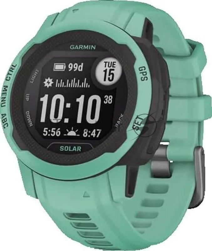 Умные часы Garmin Instinct 2S Solar Tactical 20мм 1.3" AMOLED корп.черный/мятный рем.мятный (010-02564-02)