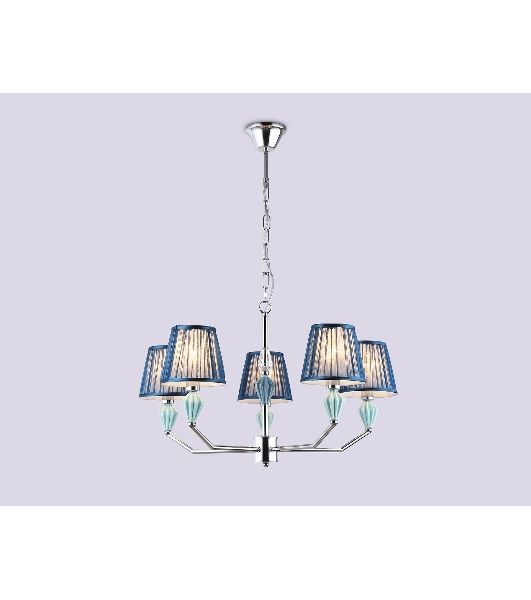 Люстра Ambrella light LH75061/5 CH/DB хром/темно синий E14/5 max 40W D690*810