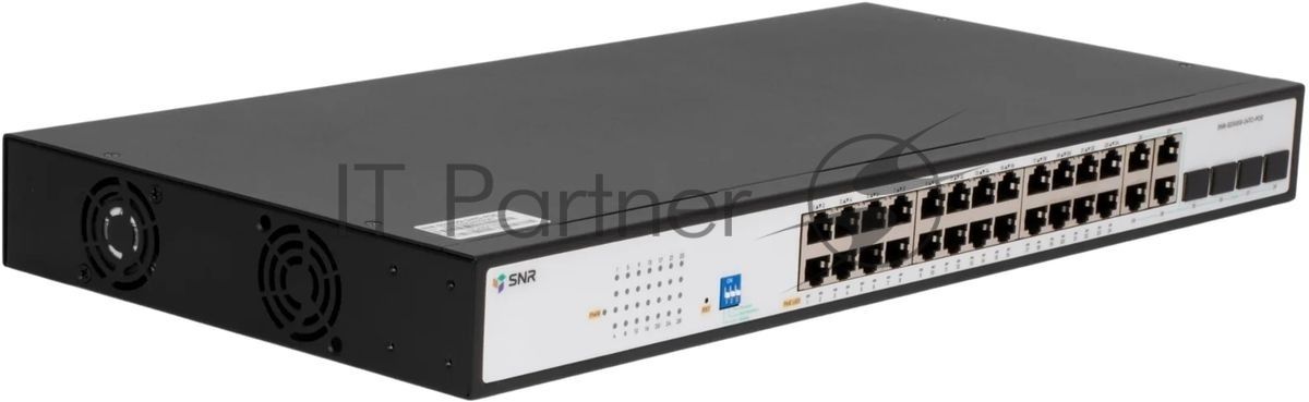 Коммутатор SNR SNR-S2300G-24TC-POE, 24×1 Гбит/с PoE + 4×1 Гбит/с Combo, управляемый