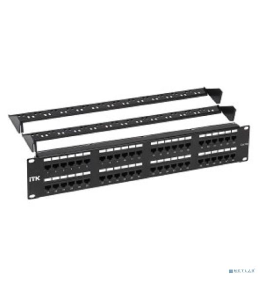 Патч-панель ITK 2U кат. 5Е UTP 48 портов (Dual) с каб. орг-м