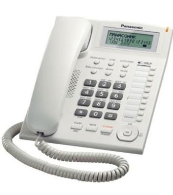 Телефон проводной Panasonic KX-TS2388RUW белый индикатор вызова,повторный набор последнего номера,4 уровня громкости звонка Телефон проводной Panasonic KX-TS2388RUW белый индикатор вызова,повторный набор последнего номера,4 уровня громкости звонка
