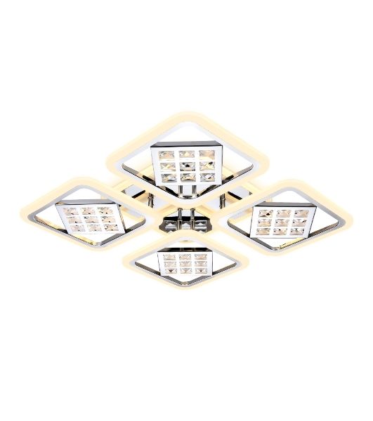 Светильник Ambrella light FA288/4 CH хром 116W 750*750*80 (ПДУ РАДИО 2.4G)
