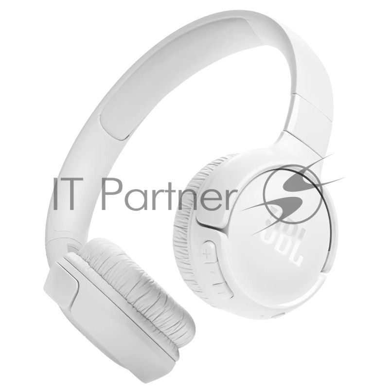 Беспроводные наушники JBL Tune 520BT белый, накладные, Bluetooth, быстрая зарядка, складная конструкция