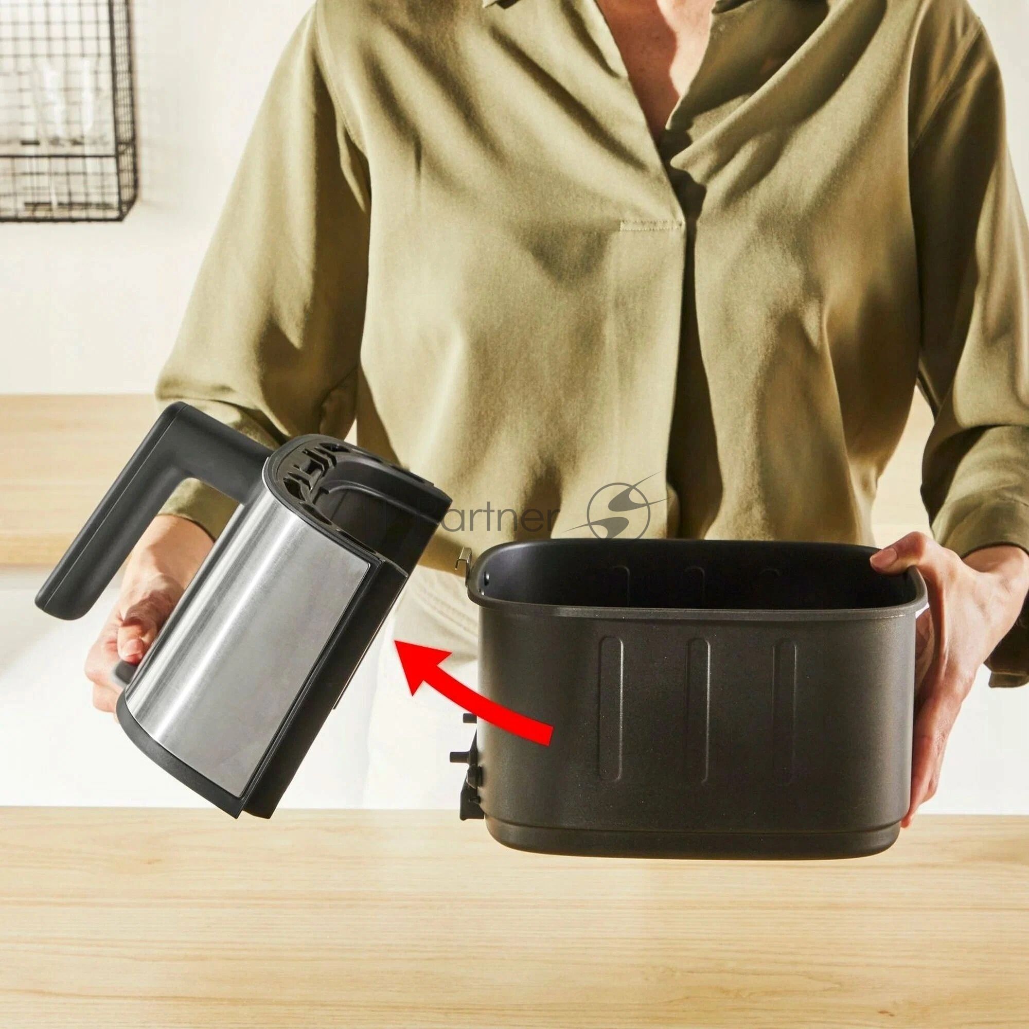 Аэрогриль Tefal Easy Fry Silence EY552DE0 серебристый