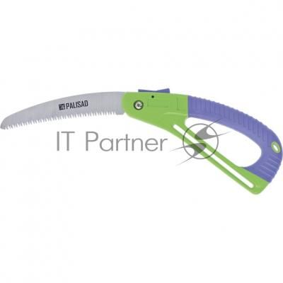 Пила садовая Palisad складная 175мм зуб 3d обрезиненная рукоятка с защитной кулисой
