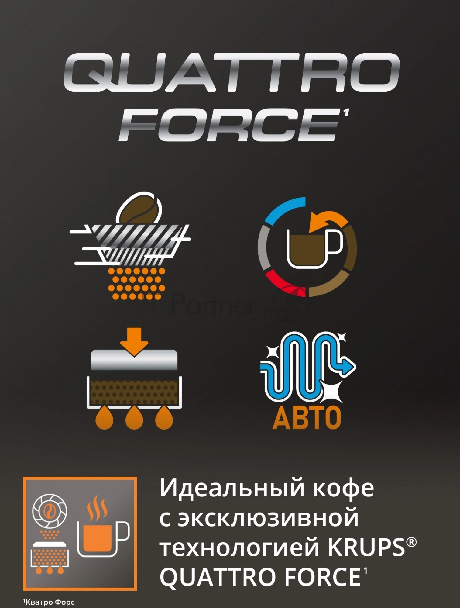 Кофемашина Krups Espresseria EA82F010 1450Вт черный/нержавеющая сталь