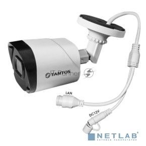 Tantos TSi-Peco25F (3.6)  2 мегапиксельная уличная цилиндрическая IP камера с ИК подсветкой, 1920х1080х20к/с, 1280х960х25к/с, 1/2.9” F23 CMOS сенсор c прогрессивным сканированием