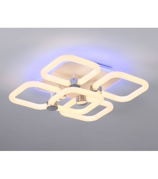 Потолочный светодиодный светильник FA3861/4+1 WH белый 70W 3000K-6400K+RGB 400*400*115 (ПДУ РАДИО 2.4G)