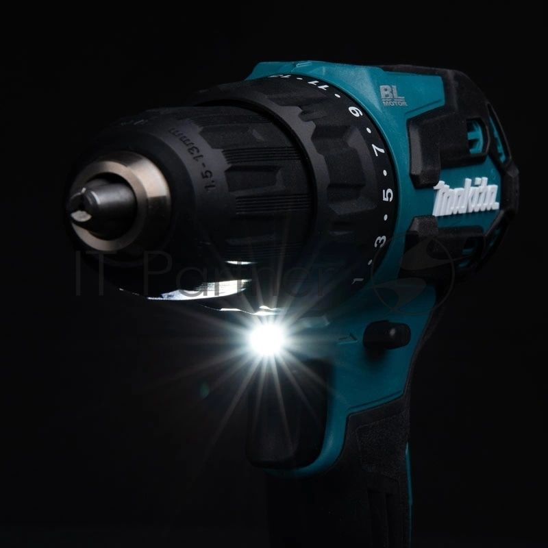 Дрель-шуруповерт Makita DHP490F003, 18 В, 3 Ач, 50 Нм, бесщеточный, ударный