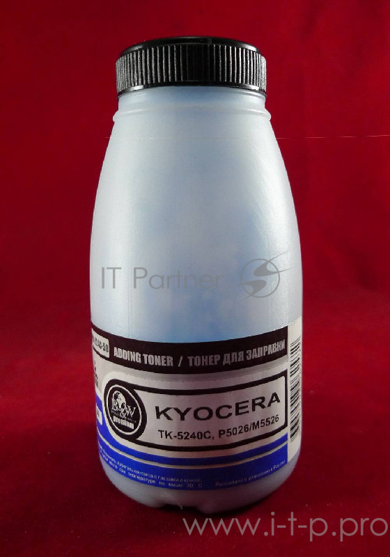 Тонер для Kyocera TK-5240C, P5026/M5526 Cyan (фл. 50г) 3K B&W Premium фас. Россия