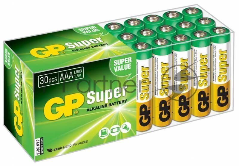 Батарея GP Super Alkaline 24A LR03 AAA (30шт) (GP24A-2CRVS30)