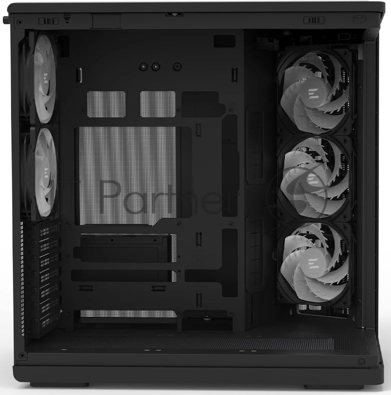 Компьютерный корпус ZALMAN MidTower P60 black (ATX, без БП, 2xUSB 3.0+USB Type C, 5x120мм ARGb) (Zalman P60 Black)