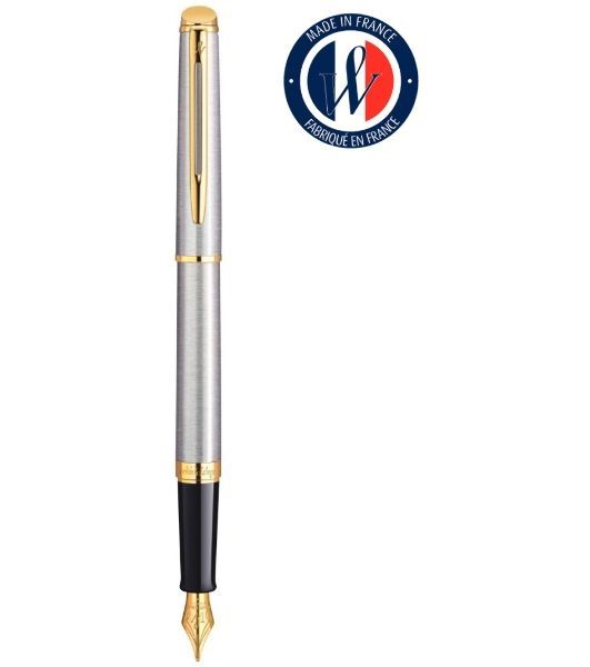 Ручка перьевая Waterman Hemisphere (CWS0920310) Steel GT F сталь нержавеющая/позолота, подарочная коробка