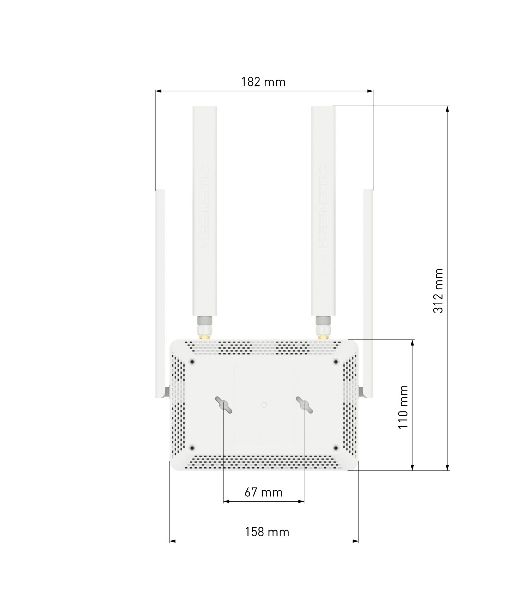 Роутер беспроводной Keenetic Runner 4G (KN-2212) с модемом 4G, Mesh Wi-Fi N300 и 4-портовым Smart-коммутатором