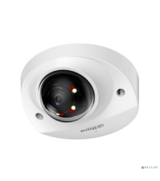 Уличная мини-купольная IP-видеокамера SmartDualLight Dahua DH-IPC-HDBW2449FP-AS-IL-0280B 4Мп, 1/2.9” CMOS, объектив 2.8мм, видеоаналитика, микрофон, ИК 30м, LED 30м, IP67, металл