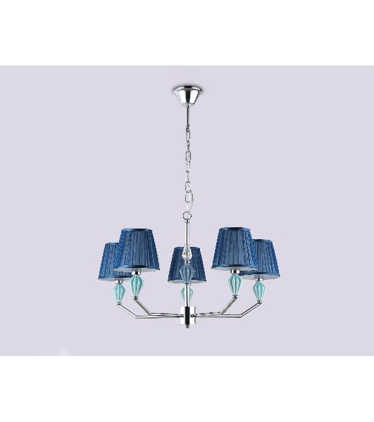 Люстра Ambrella light LH75061/5 CH/DB хром/темно синий E14/5 max 40W D690*810
