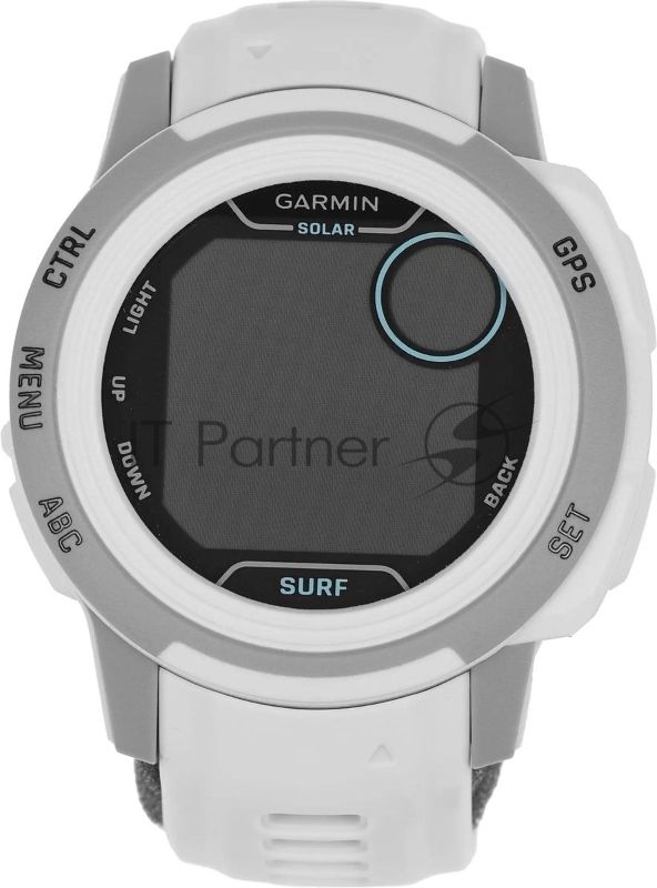 Смарт-часы Garmin Instinct 2s Solar 40мм 1.2" AMOLED корп.черный/белый рем.белый (010-02564-03)