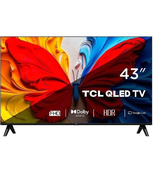 Телевизор TCL 43" 43S5K черный QLED FHD 60Hz Smart TV