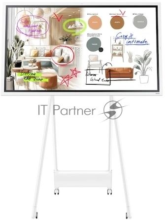 Панель Samsung 55" Flip Chart WM55FX белый VA LED 8ms 16:9 HDMI M/M матовая 350cd 178гр/178гр 3840x2160 DP 4K USB 28.6кг