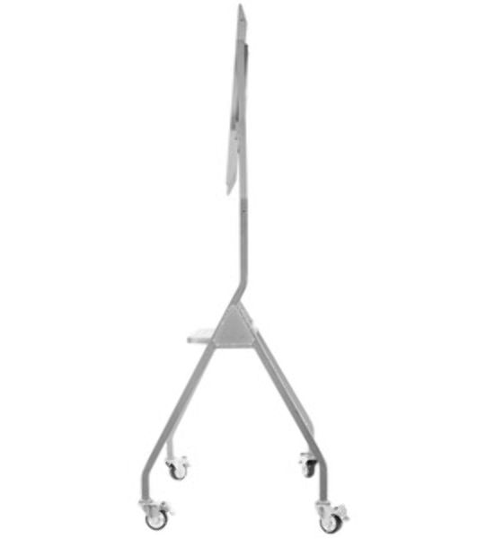 Мобильная стойка напольная Kromax OMEGA-12 silver, 1 шт/уп, Мобильная стойка напольная для TV 32"-120", max вес 80 кг, высота 1640-1820 мм, max VESA 1000x600 мм