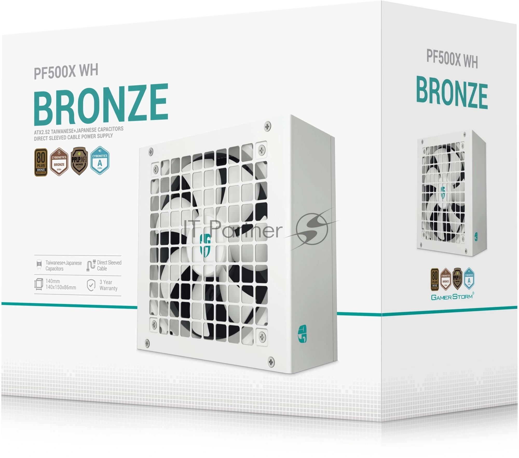 Блок питания Deepcool ATX 500W GamerStorm PF500X WH 80+ bronze (20+4pin) APFC 120mm fan 6xSATA RTL