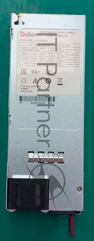 Серверный блок питания Server power supply Qdion Model U1A-D2000-J P/N:99MAD12000I1170113 CRPS 1U Module 2000W Efficiency 94+, Gold Finger (option), Cable connector: C14