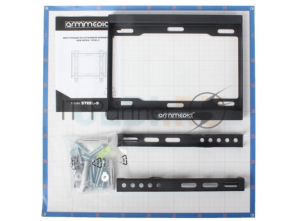 Кронштейн для LED/LCD TV ARM Media STEEL-5 черный, 15"-47", max 35 кг, 0 ст свободы, от стены 20 мм, VESA 200x200 мм
