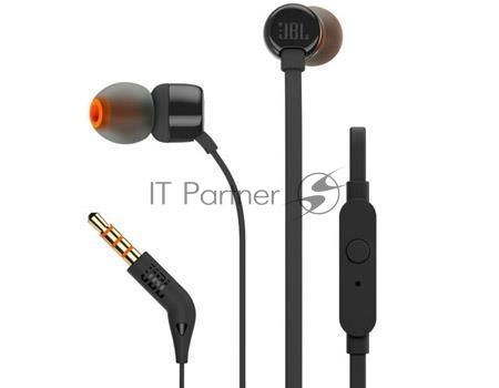 Проводные наушники JBL Tune 110 черный, внутриканальные, Jack 3.5 мм