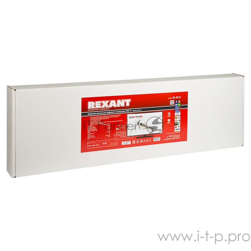 ТB антенна наружная Rexant для цифрового телевидения DVB-T2, RX-412