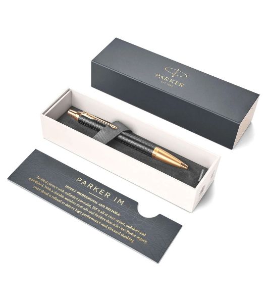 Ручка шариковая Parker IM Premium K323 (CW1931667) Black GT, M, синие чернила, подарочная коробка