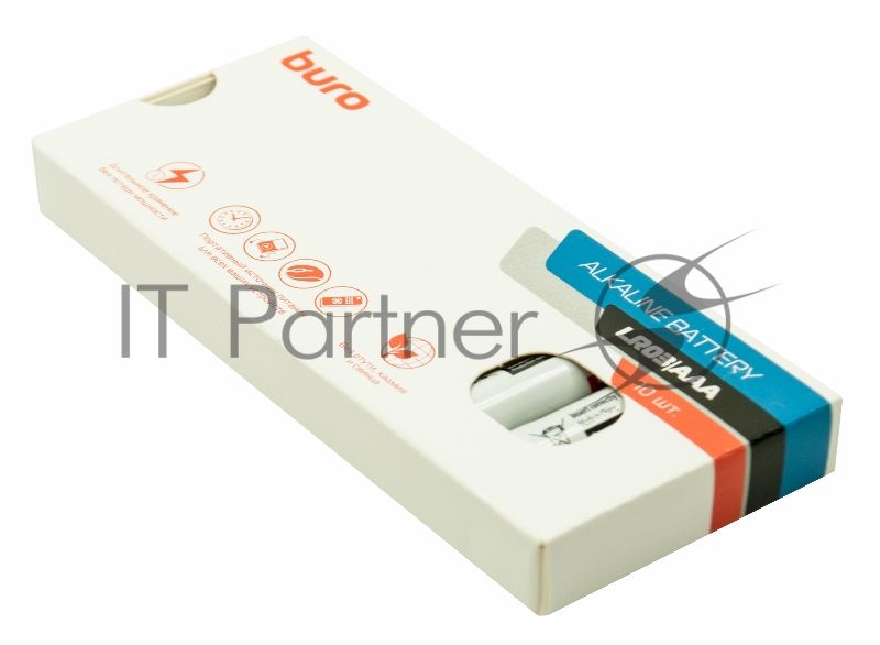 Батарея Buro Alkaline LR03 AAA (10шт) коробка