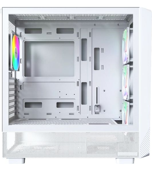 Компьютерный корпус Montech X5 белый без БП ATX 4x120mm 1xUSB 2.0 1xUSB 3.0 1xUSB3.1 audio bott PSU