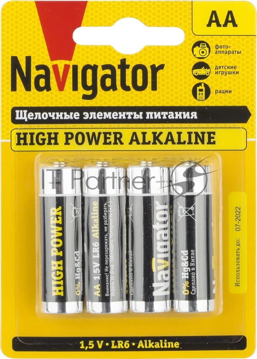 Элемент питания Navigator NBT-NE-LR6-BP4, 1.5 В