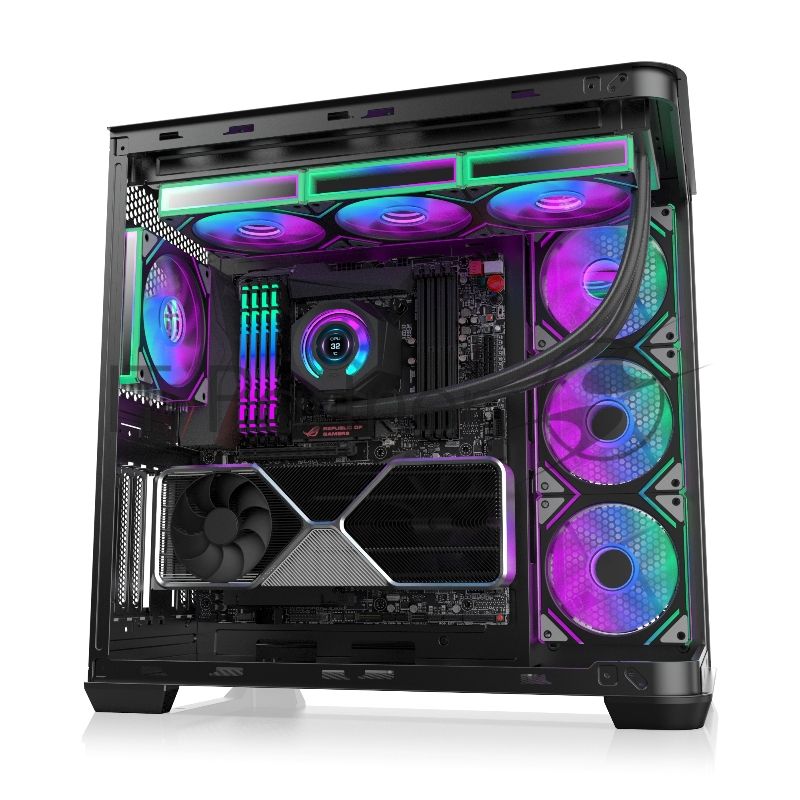 Компьютерный корпус без блока питания Case Raijintek ATREUS BT7, Midi-Tower, TG, 7x120мм ARGb, 2xUSB-A 3.0 + 1xUSB Type-C, E-ATX, ATX, mATX, mITX черный