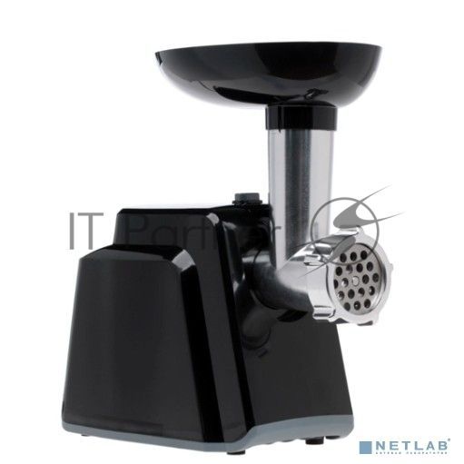 Мясорубка электрическая Moulinex ME105830 черный, 1400 Вт, 1.7 кг/мин, реверс, защита от перегрузки, насадки - 3