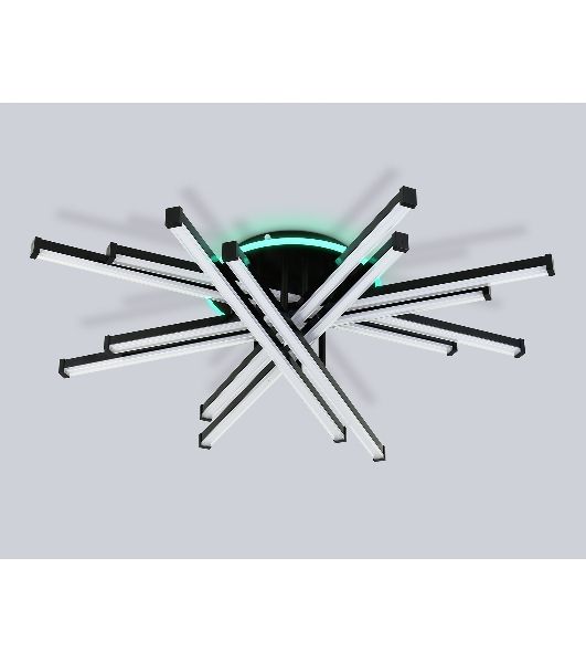 Потолочный светодиодный светильник Ambrella light FL6276 BK 119W черный 3000K-6400K+RGB 800*800*165 (ПДУ ИК)