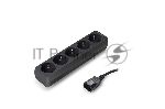 Удлинитель для ИБП ExeGate EX221200RUS SPU-5-0.5B (5 розеток, 0.5м, UPS вилка IEC320-C14, черный)