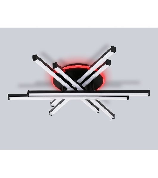 Потолочный светодиодный светильник Ambrella light FL6272 BK черный 76W 3000K-6400K+RGB 700*615*135 (ПДУ ИК)