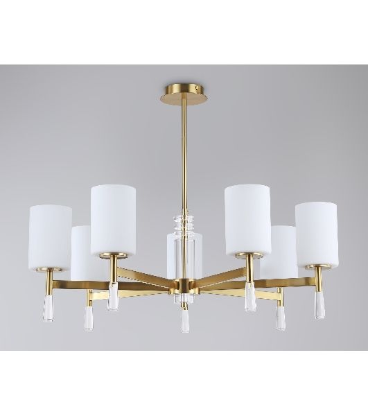 Люстра Ambrella light LH56263/7 BS/FR латунь/белый матовый E27/7 max 60W D750*590