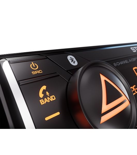 Автомагнитола AURA STORM-868DSP, 1 DIN, Bluetooth, USB Type-A, AUX, пульт ДУ