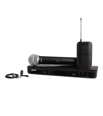 Микрофонная система SHURE BLX1288E/CVL-M17 беспроводная, двухканальная, с ручным передатчиком PG58 и петличным микрофоном CVL-B/C, частота UHF 662-686 МГц