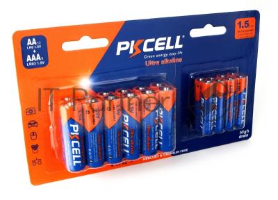 Щелочной/алкалиновый элемент питания PKCELL LR6(12)+LR03(8) тип - AAА 8 шт + АА 12 шт в блистере