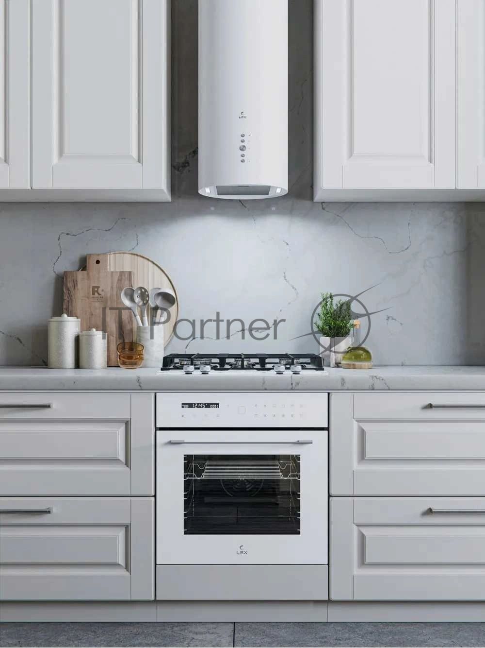 Газовая варочная поверхность Lex GVG 646T WH, 4 конфорки, закаленное стекло, 9250 Вт