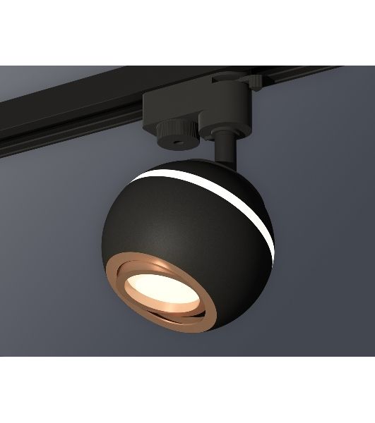 Светильник Ambrella light XT1102024 SBK/PPG черный песок/золото розовое полированное MR16 GU5.3 LED 3W 4200K