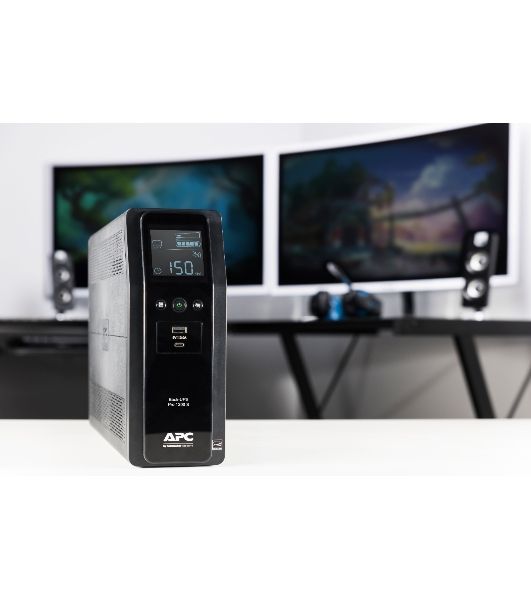 Источик бесперебойного питания APC  Back-UPS Pro BR 1200VA/720W, Sinewave,8xC13 Outlets(2 Surge & 6 batt.), AVR, LCD, Data/DSL protect, USB