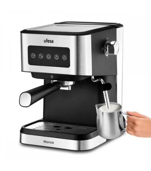 Кофеварка рожковая Ufesa MONZA черный/серебристый, исп. кофе - молотый, 1.5 л, 1050 Вт, 20 бар