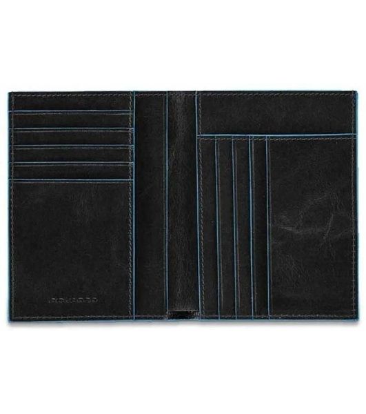 Кошелек мужской Piquadro Blue Square PU1393B2/N, натур.кожа, черный