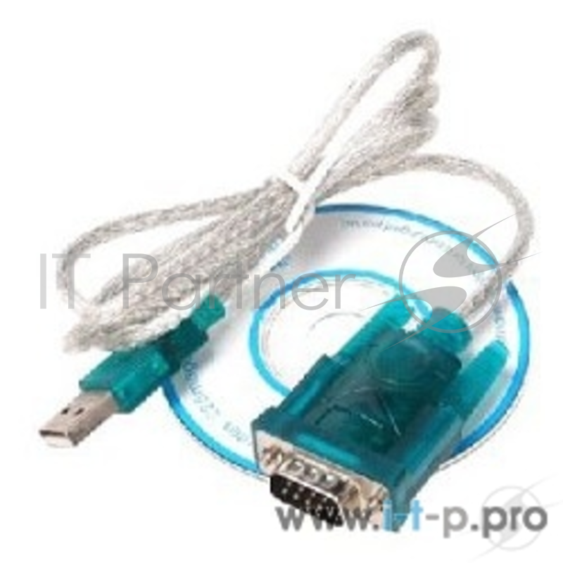 Переходник ORIENT USS-102, USB Am to RS232 DB9M (chipset CH340), 1.2м, крепеж разъема - винты
