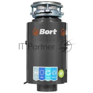 Измельчитель пищевых отходов Bort TITAN 4000 (Control) Мощность л.с. 0,75; 560 Вт; 4,2 кг/мин; 3200 об/мин; 1400 мл; Металл;набор аксессуаров 5 шт [93410242]